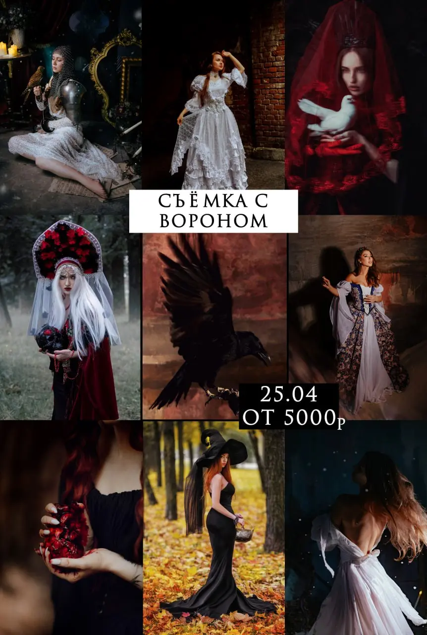 Фотосессия с вороном