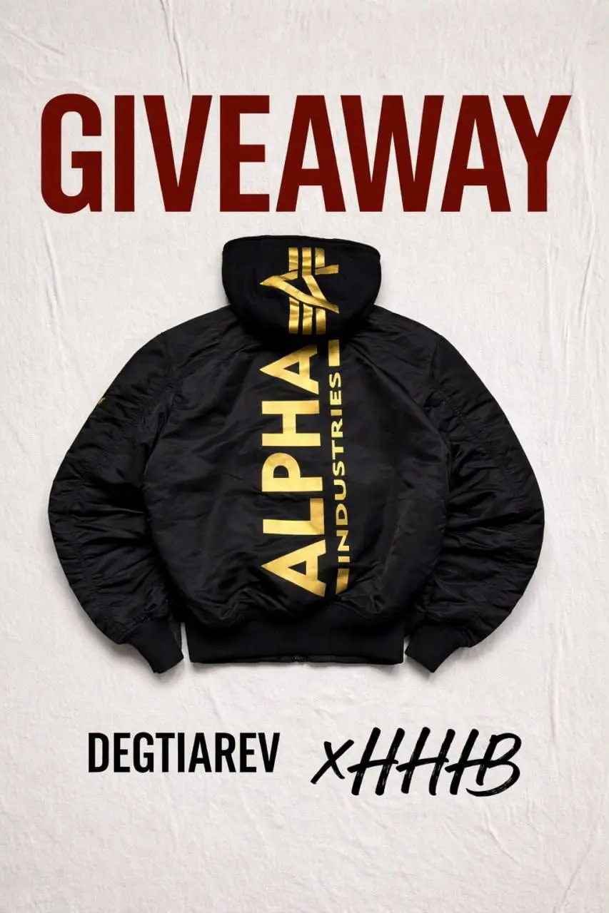 Розыгрыш бомбера ALPHA INDUSTRIES BIG LOGO