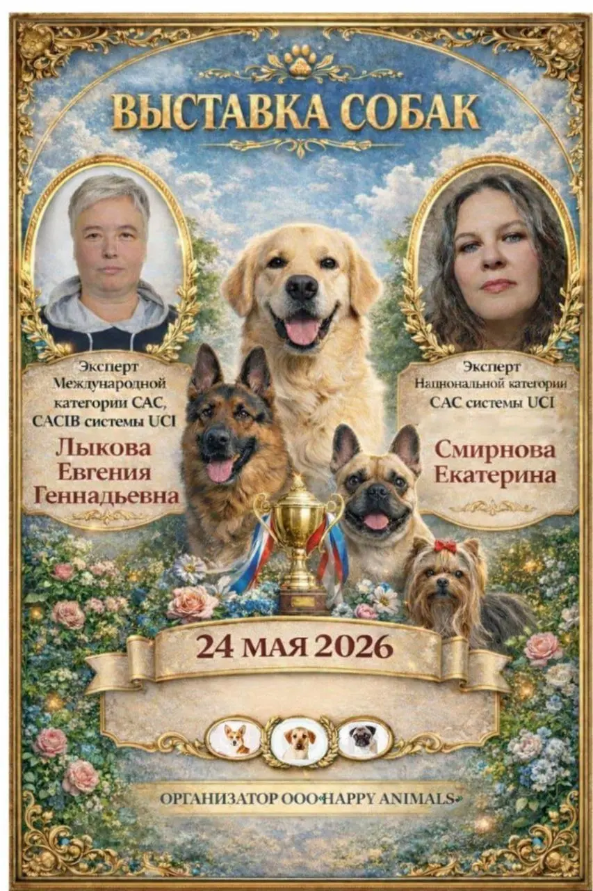 Международная Сертификатная выставка собак "HAPPY DOG SHOW--2026"