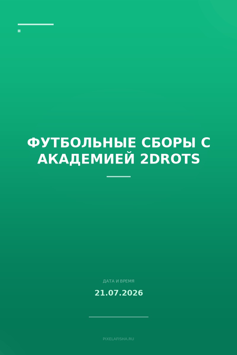 Футбольные сборы с Академией 2DROTS