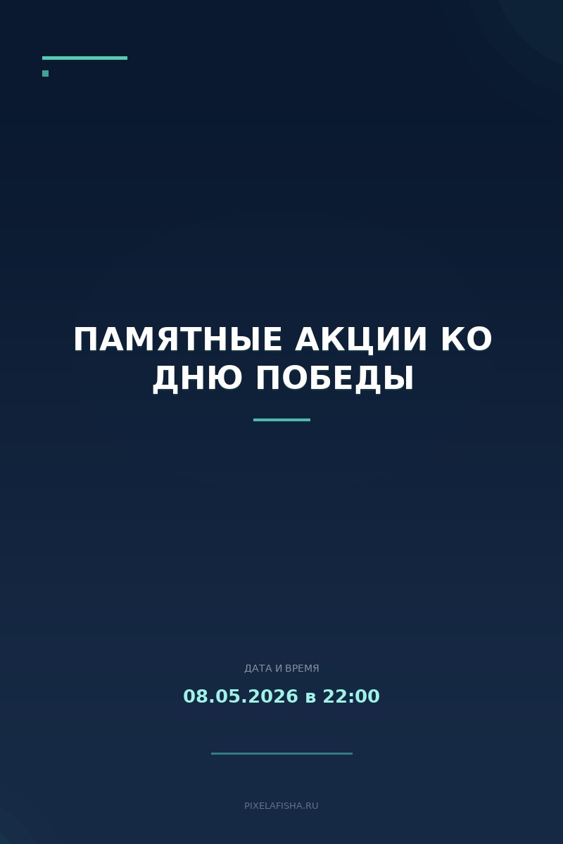 Памятные акции ко Дню Победы