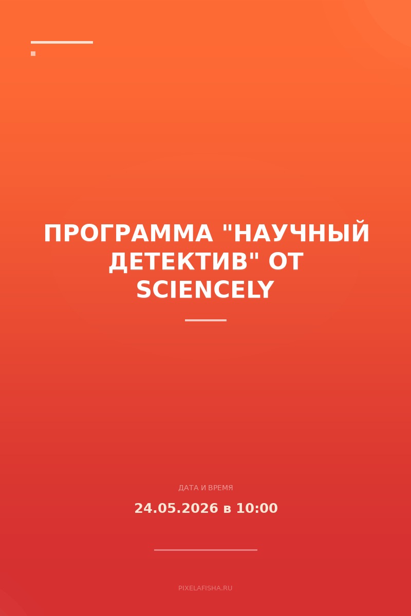 Программа "Научный детектив" от Sciencely
