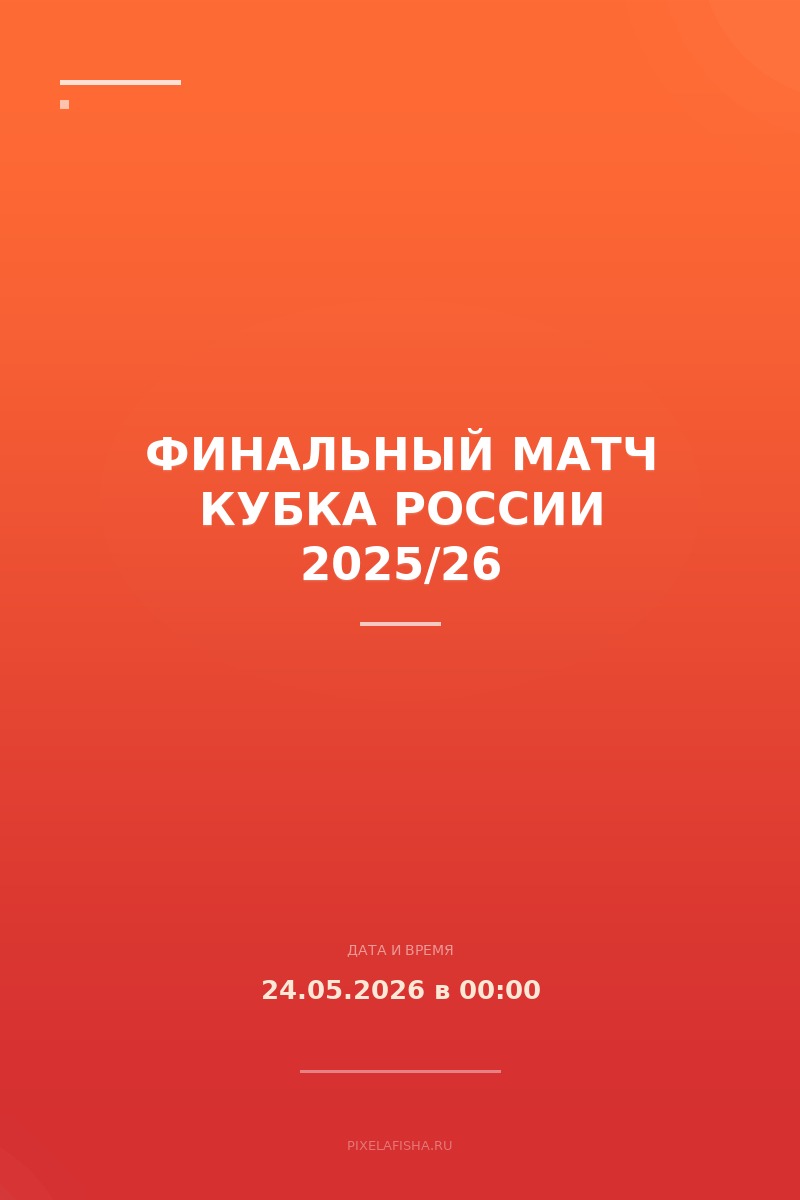 Финальный матч Кубка России 2025/26