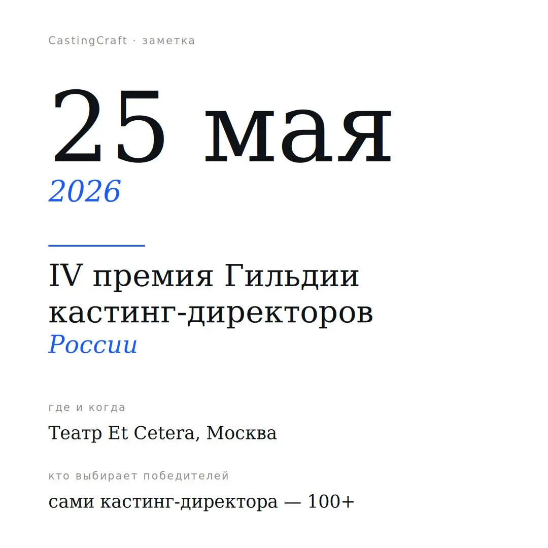 Премия Гильдии кастинг-директоров России