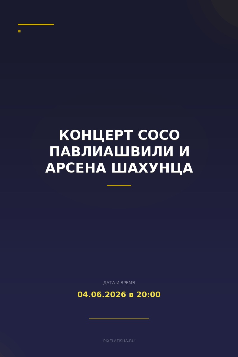Концерт Сосо Павлиашвили и Арсена Шахунца