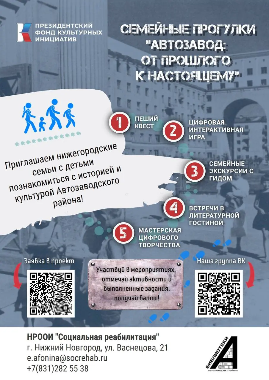 Семейные прогулки Автозавод: от прошлого к настоящему