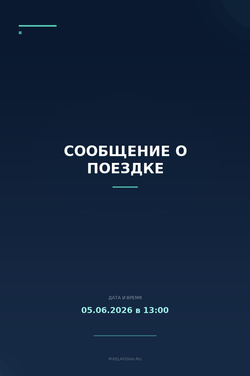 Сообщение о поездке