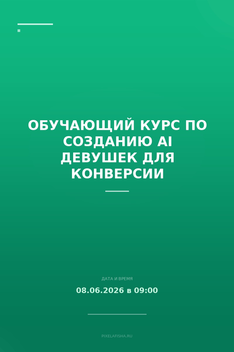 Обучающий курс по созданию AI девушек для конверсии