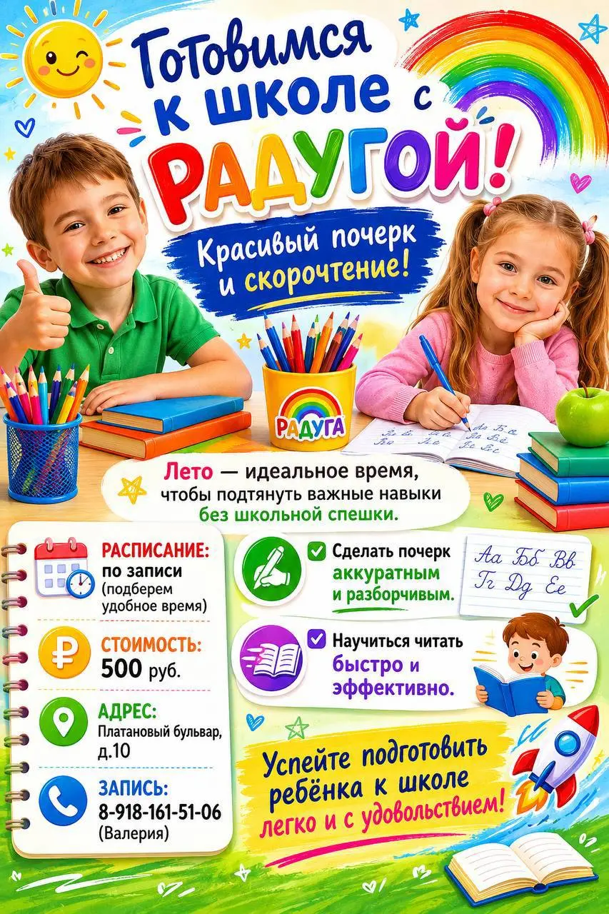 Мастер-класс по подготовке к школе: красивый почерк и скорочтение