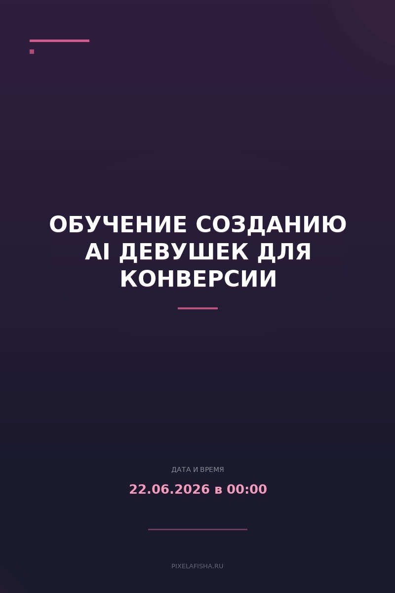 Обучение созданию AI девушек для конверсии