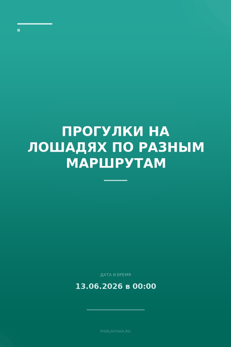 Прогулки на лошадях по разным маршрутам