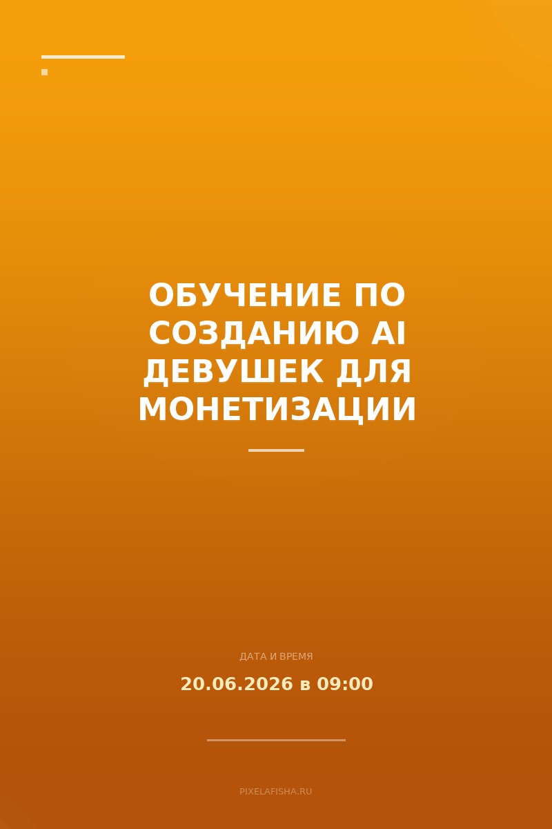 Обучение по созданию AI девушек для монетизации