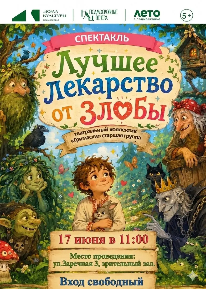 Детский спектакль "Лучшее лекарство от злобы"