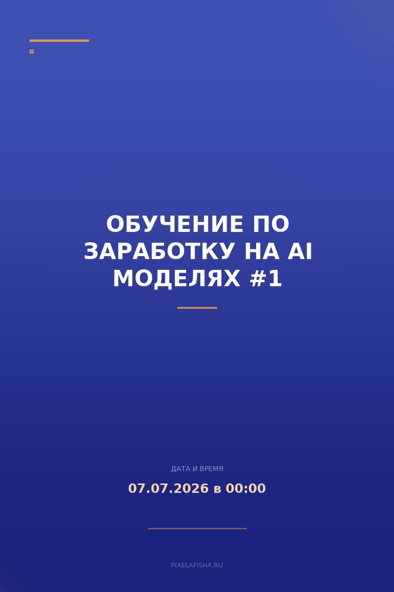Обучение по заработку на AI моделях #1