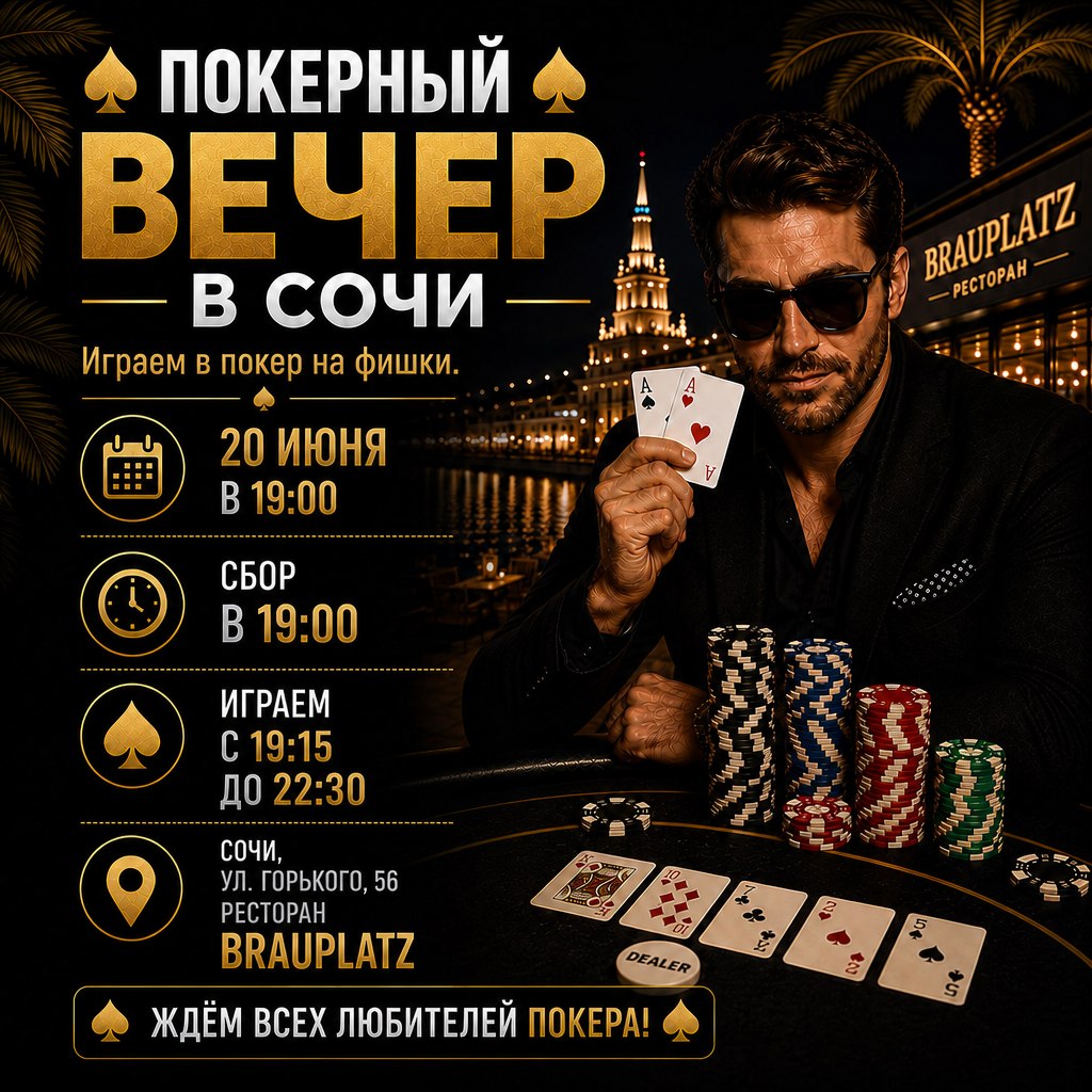 Покерный вечер в Сочи