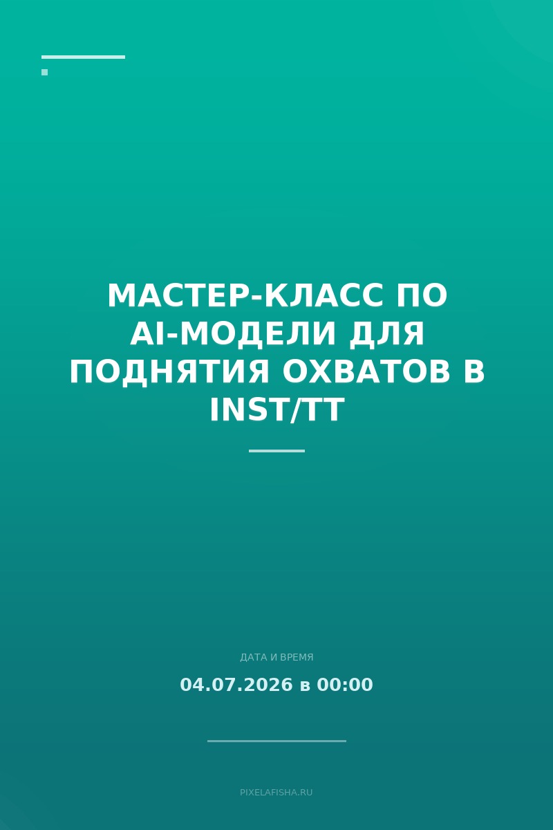 Мастер-класс по AI-модели для поднятия охватов в INST/TT