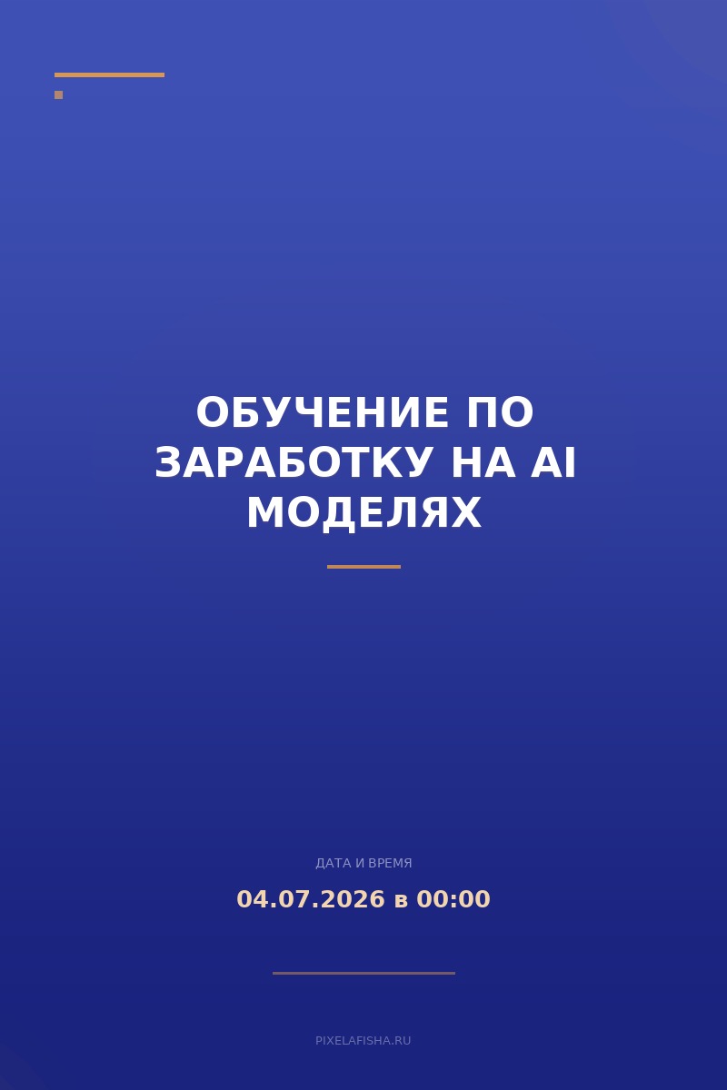 Обучение по заработку на AI моделях