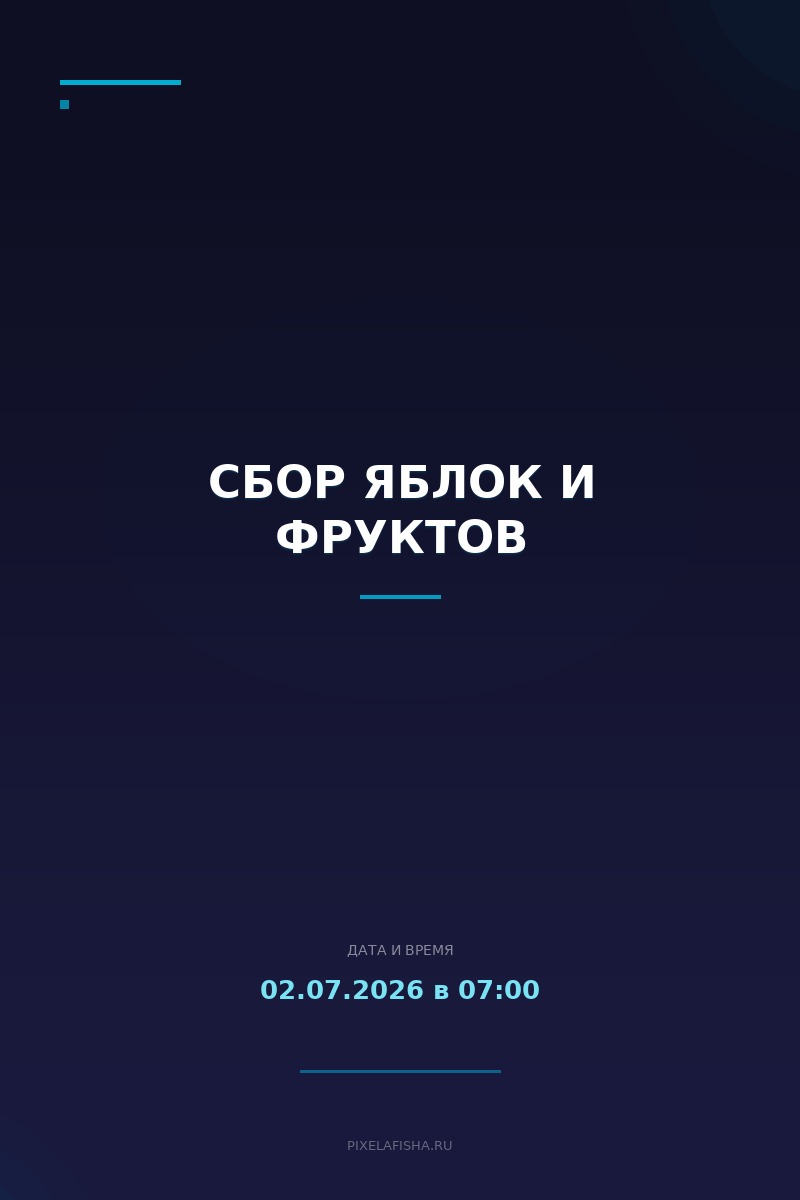Сбор яблок и фруктов