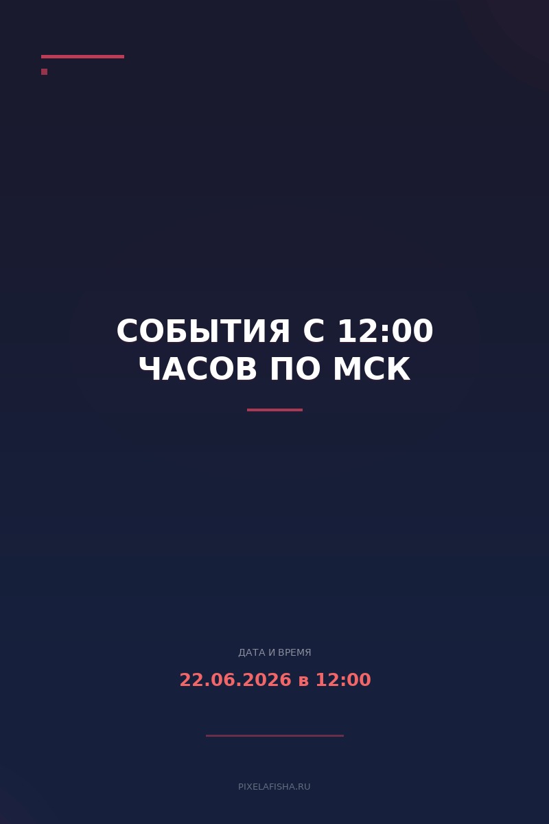 События с 12:00 часов по мск