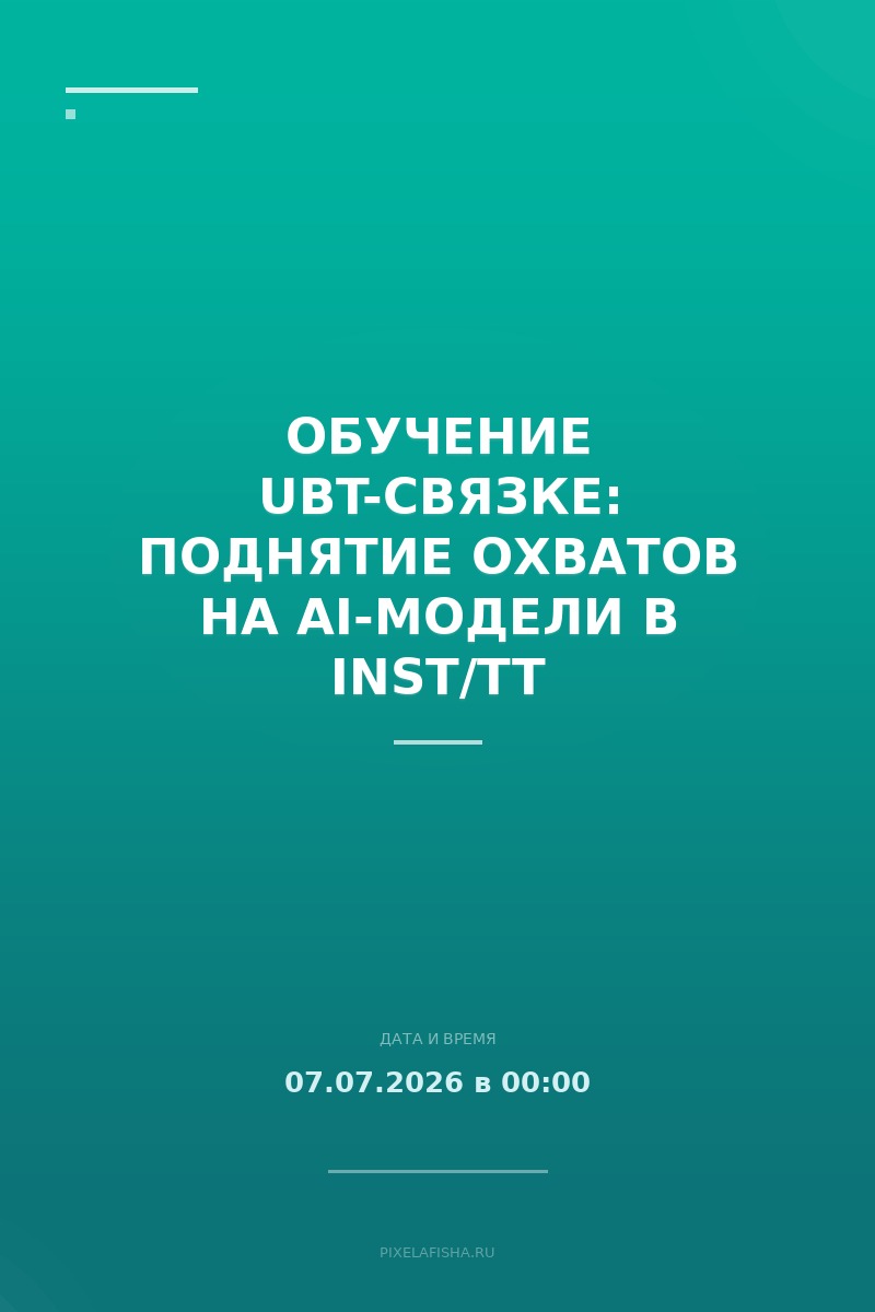 Обучение UBT-связке: Поднятие охватов на AI-модели в INST/TT