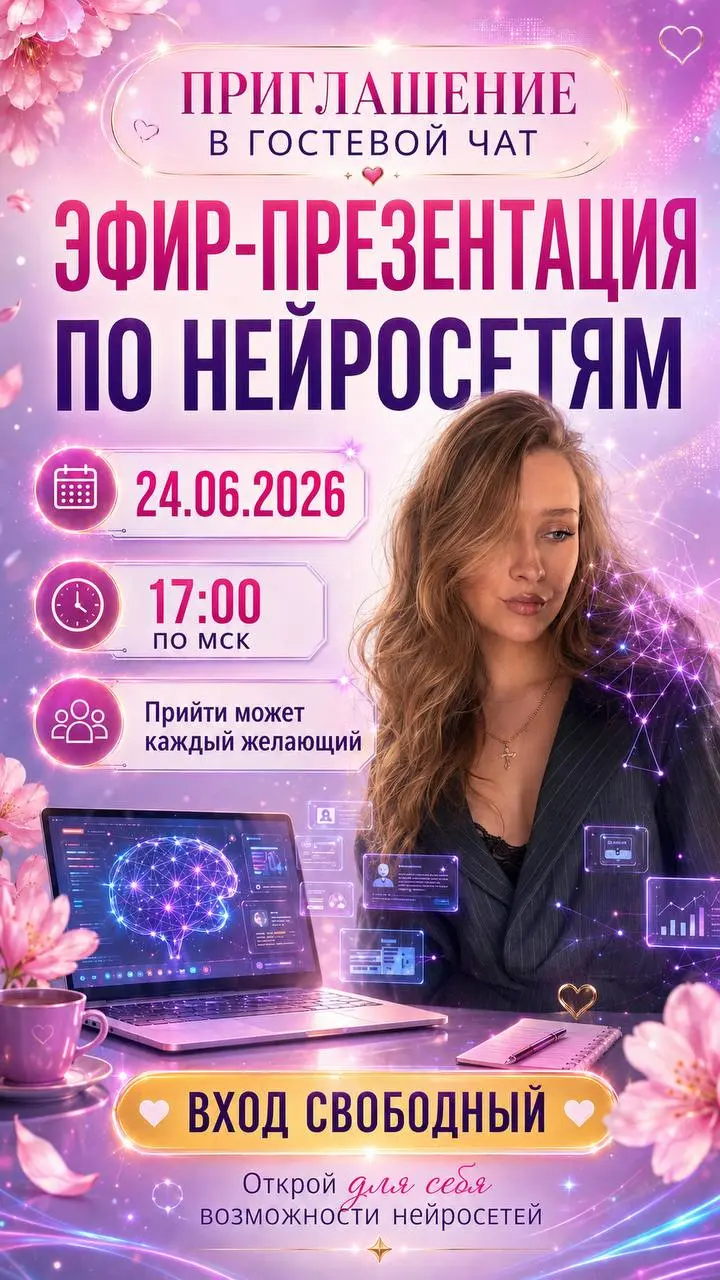 Эфир-презентация по нейросетям и удалённым направлениям