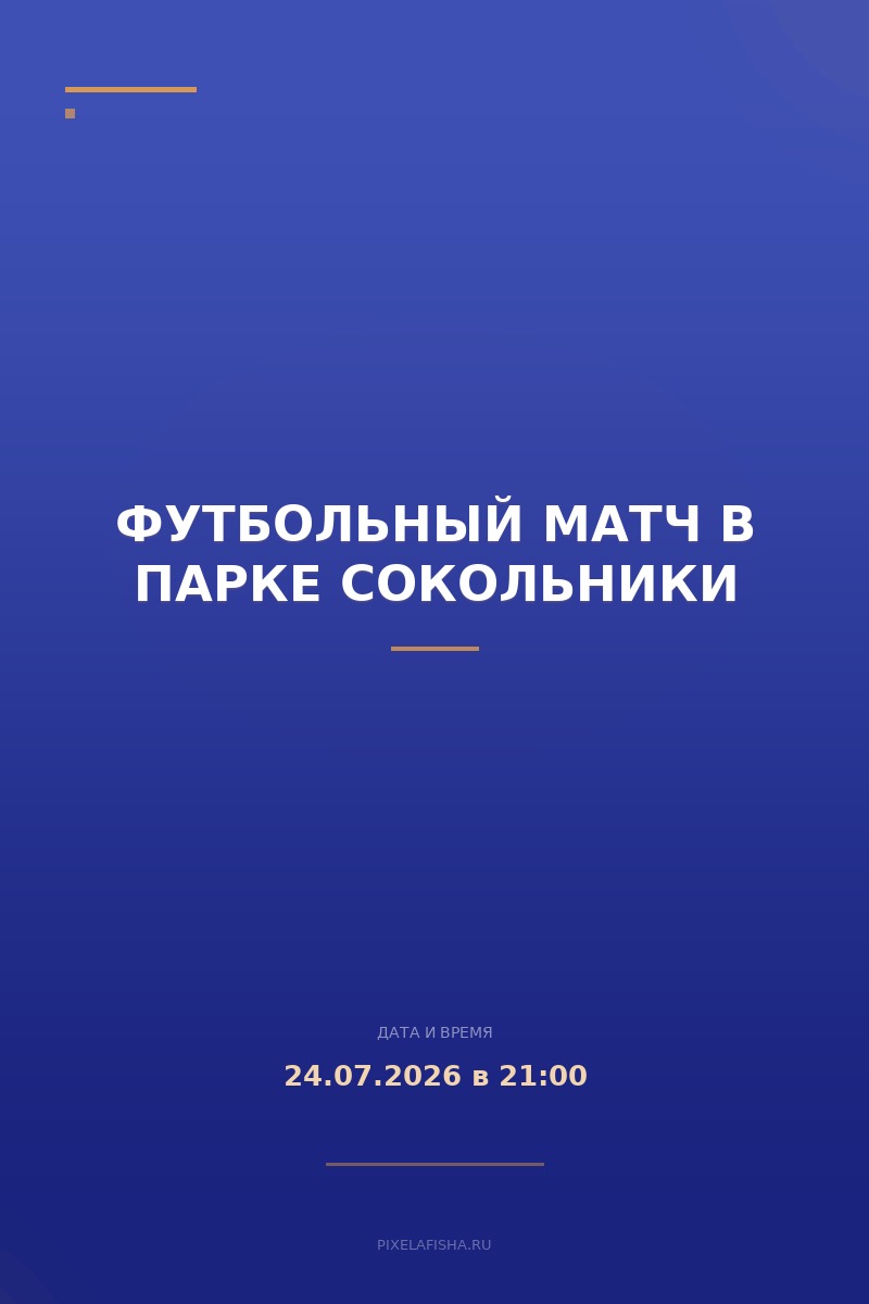 Футбольный матч в Парке Сокольники