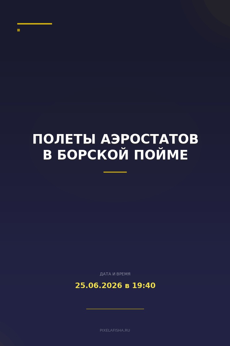 Полеты аэростатов в Борской пойме