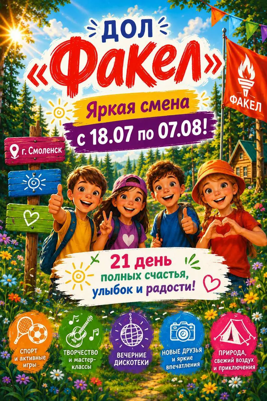 Летняя смена в ДОЛ "Факел"