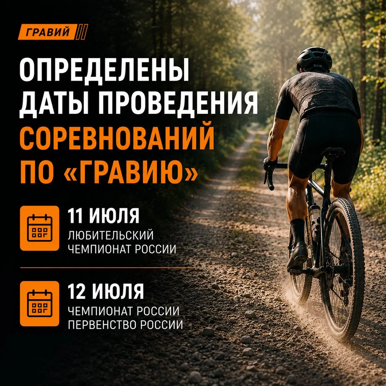 Соревнования по велосипедному спорту в дисциплине "маунтинбайк - велокросс - гравий"