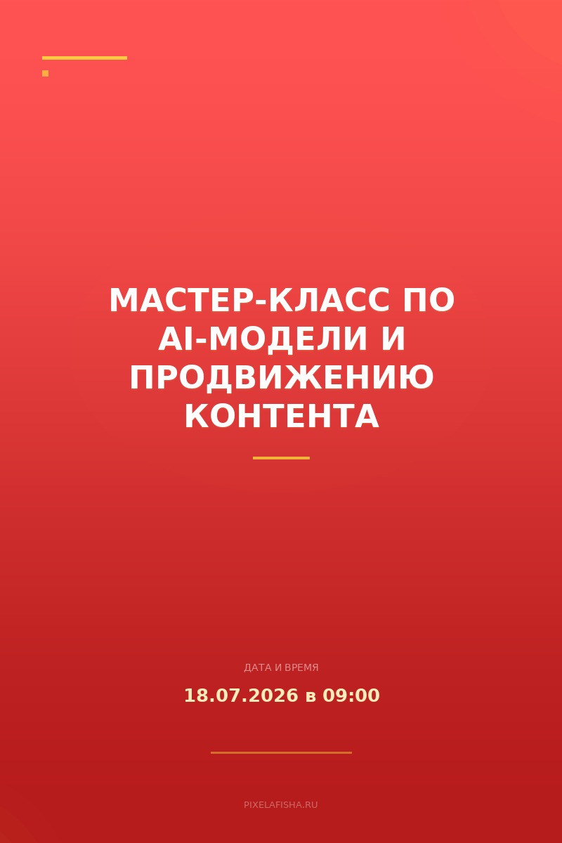 Мастер-класс по AI-модели и продвижению контента