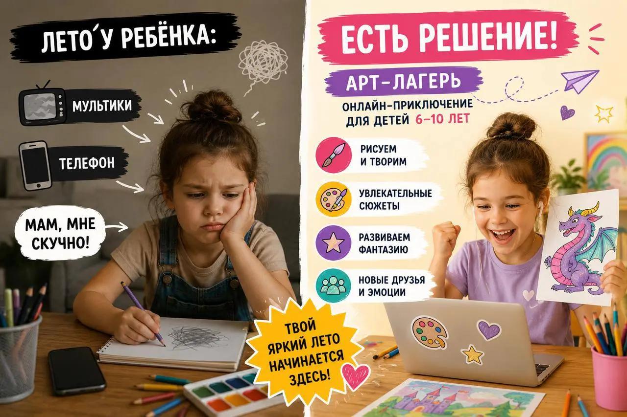 Арт-лагерь Оnly School: дети 6-10 лет