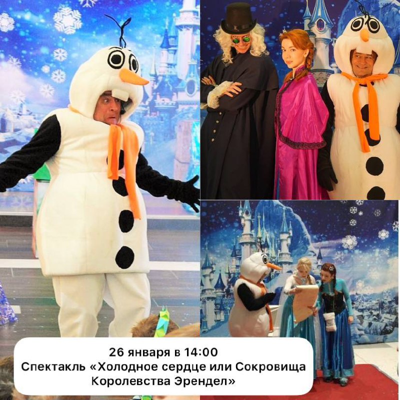 Цирковое представление и спектакли Холодное сердце и Морозко