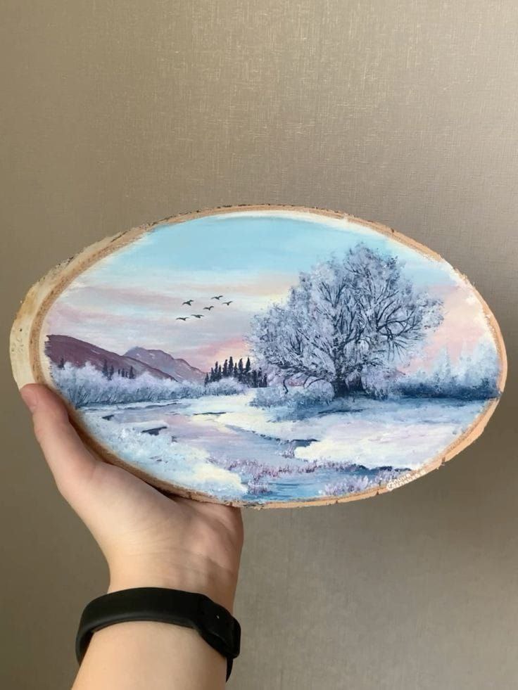 Мастер-класс Живопись на деревянных спилах