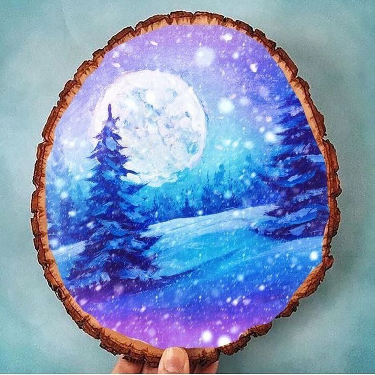 Мастер-класс Живопись на деревянных спилах