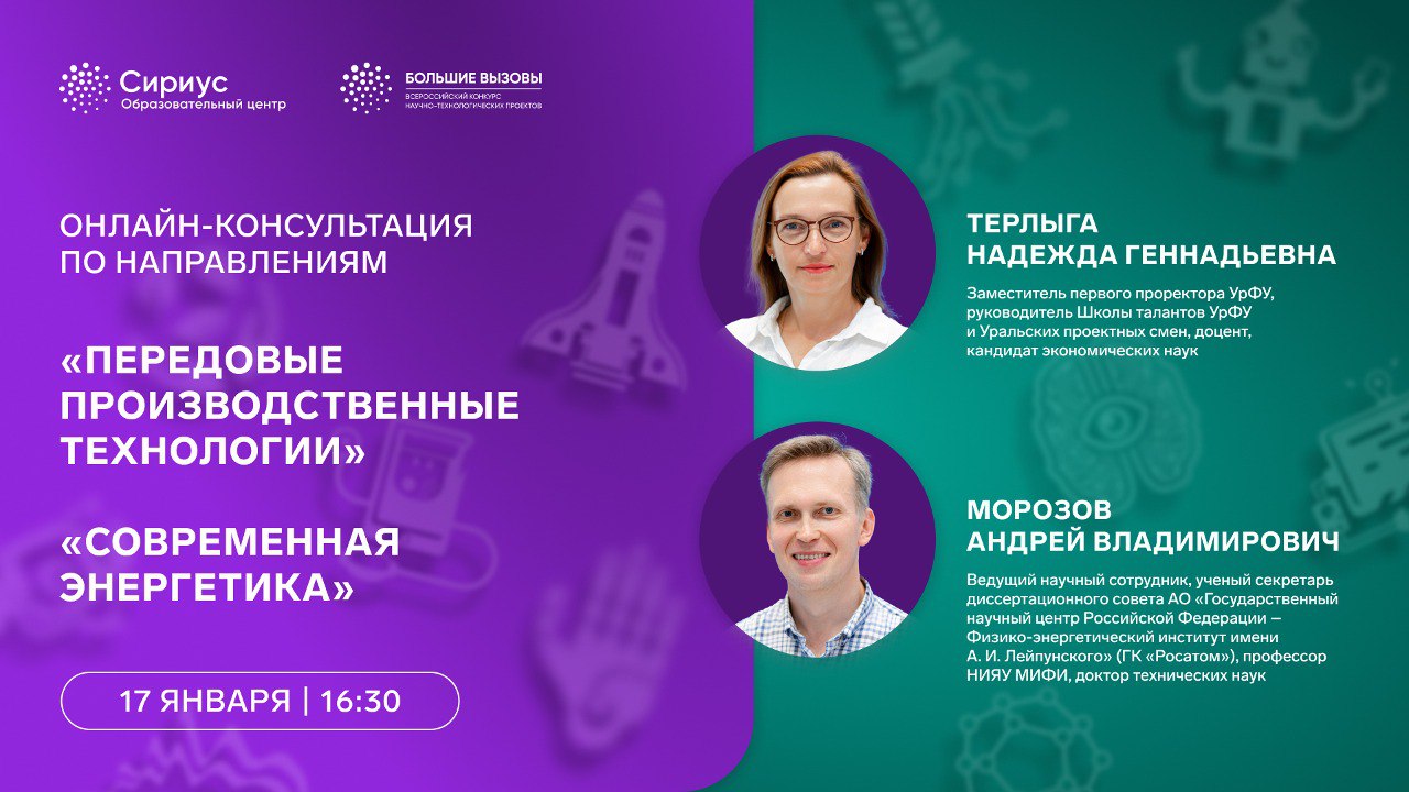 Всё о направлениях Всероссийского конкурса «Большие вызовы»