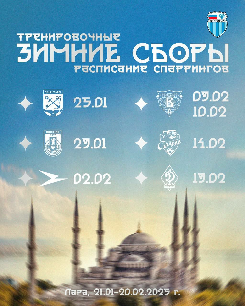 Контрольные матчи Ротора в Турции