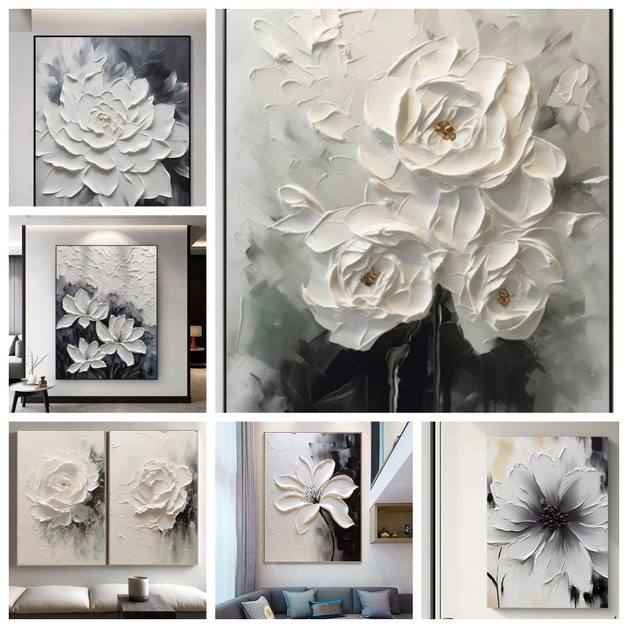 Текстурная паста + акриловая живопись