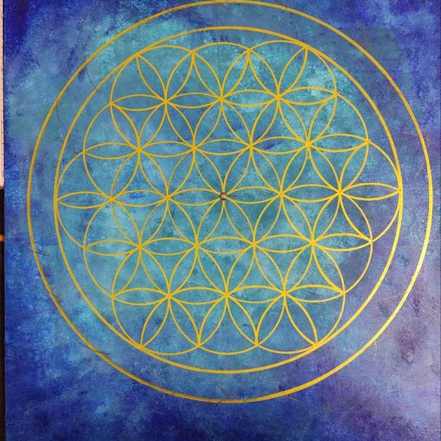 Текстурная паста + акриловая живопись