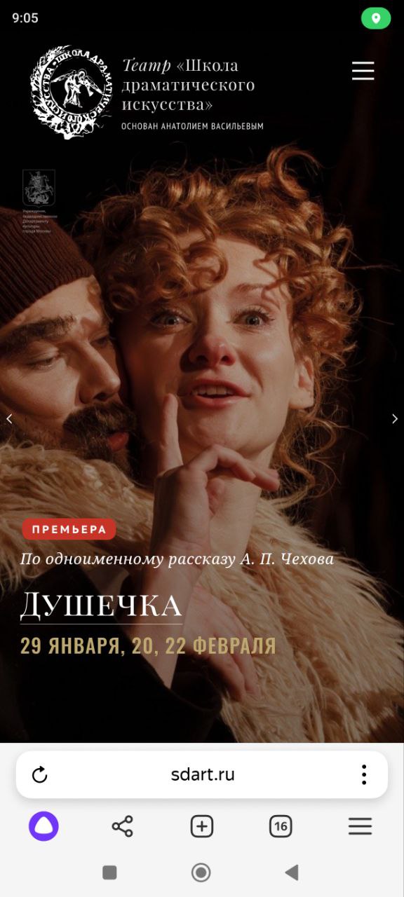 Скидка на спектакли в театре Школа Драматического Искусства