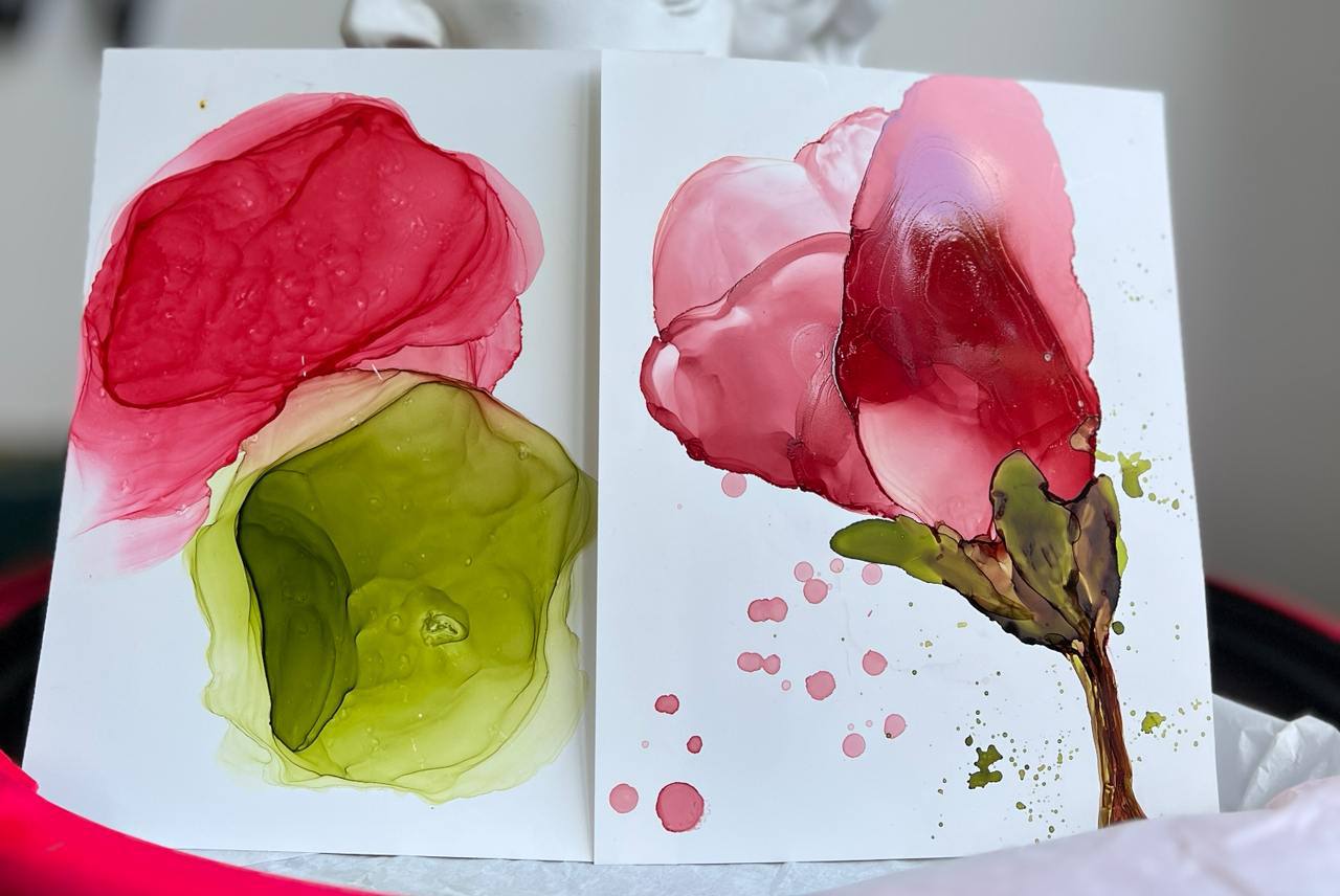 Мастер-класс по алкогольным чернилам