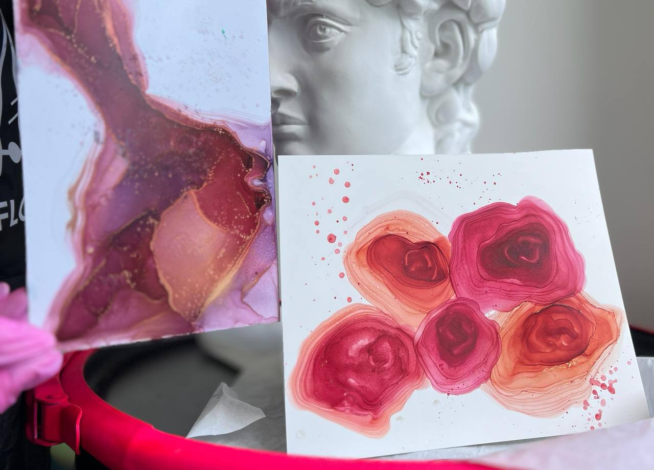 Мастер-класс по алкогольным чернилам